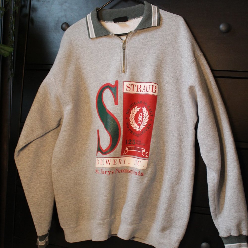 Vintage Quarter Zip Straub Sweatshirt